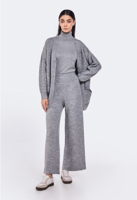 Knitted Wide Leg Trousers