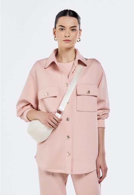 Solid Drop Shoulder Shirt