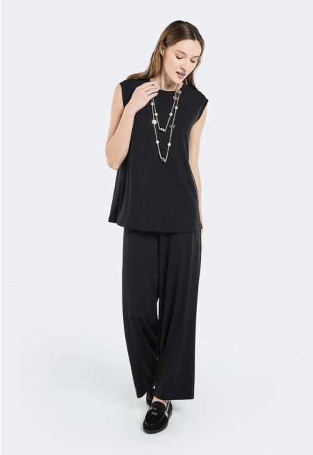 Straight Cut Solid Trousers