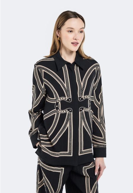 Printed Crinkled Shirt