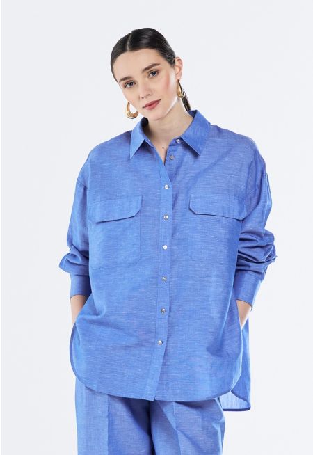 High Low Linen Shirt
