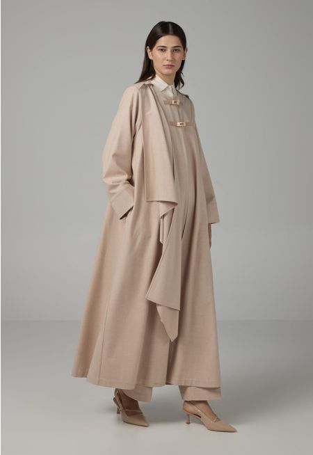 Basic Oversize Maxi Abaya Detachable Scarf