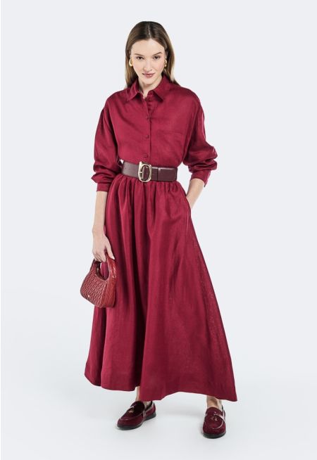 Solid Flared Skirt
