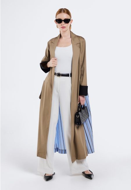 Striped Back Denim Abaya