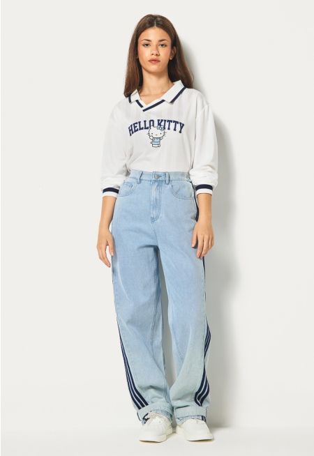 Striped Sides Jeans