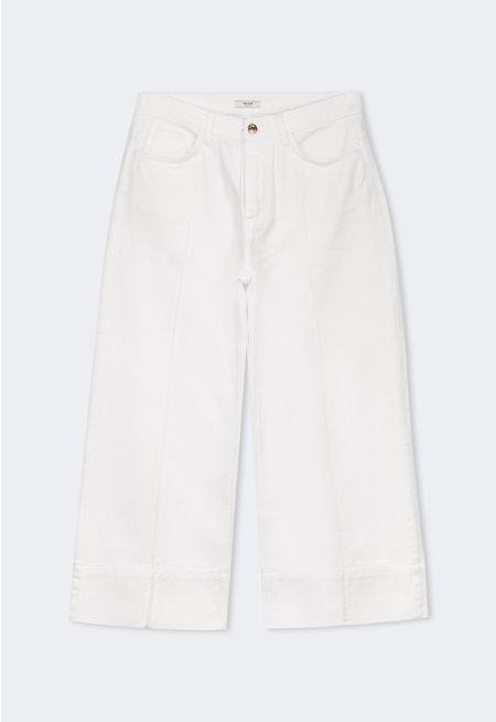 Solid Wide Leg Jeans