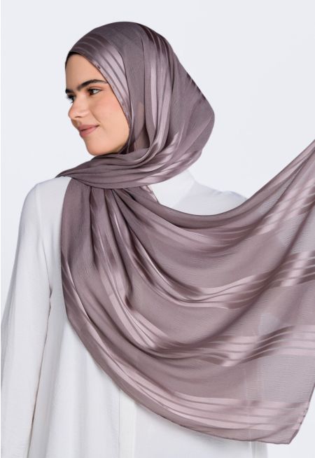 حجاب مخطط بارز الملمس