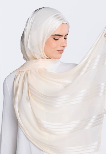 حجاب مخطط بارز الملمس