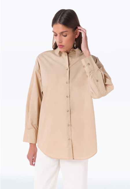 Classic Solid Buttoned Up Shirt -Sale