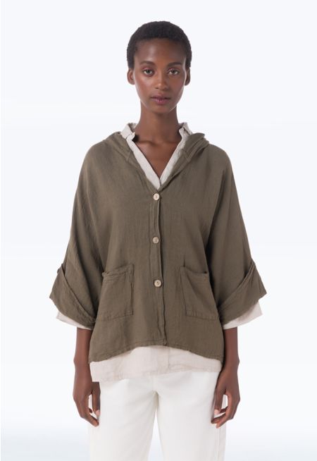 Solid Oversized Tent Outer Jacket -Sale
