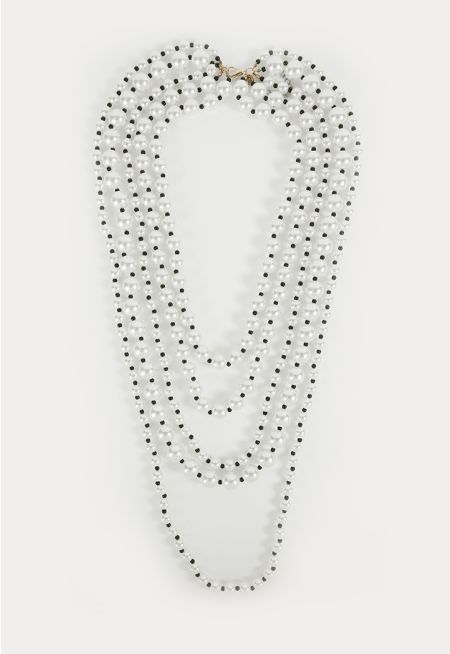 Multi Layered Faux Pearl Necklace -Sale
