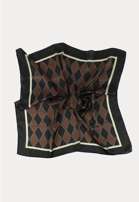 Framed All Over Printed Square Scarf -Sale