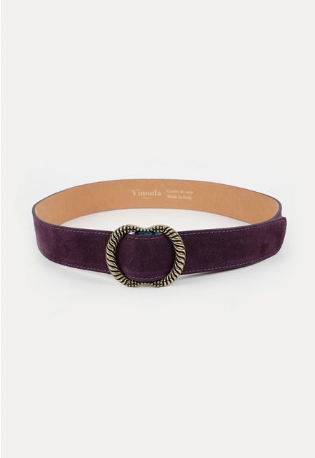 Gold Toned Alloy Buckle Velvet Belt -Sale