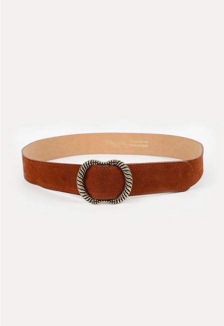 Gold Toned Alloy Buckle Velvet Belt -Sale