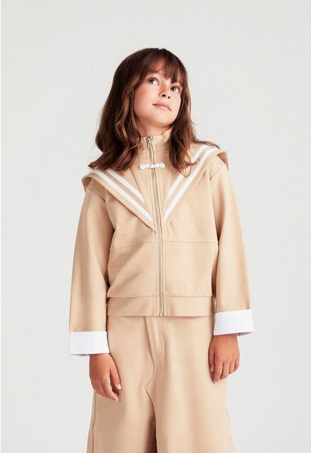 Elegant Sailor Collar Jacket