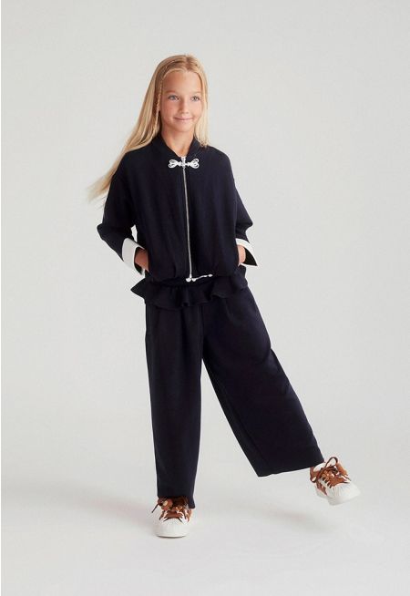 Drawstring Double Waist Trousers