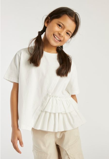 Ruffled Details T Shirts
