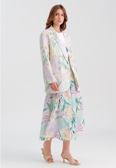 All Over Tropical Printed Culottes -Sale