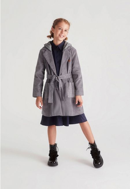 Velvet Ribbed Coat