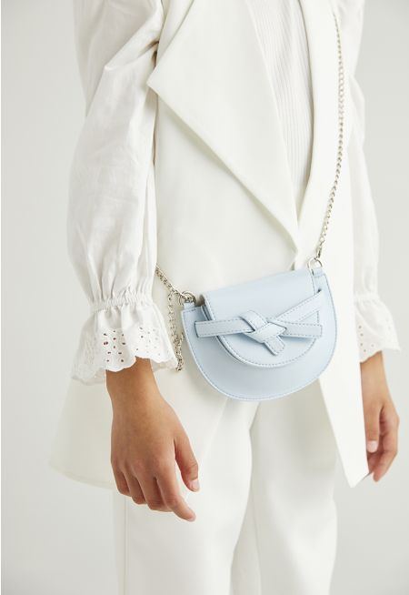 Knotted Flap Crossbody Bag