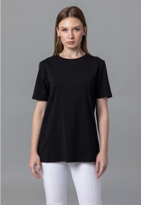 Solid Round Neck Top