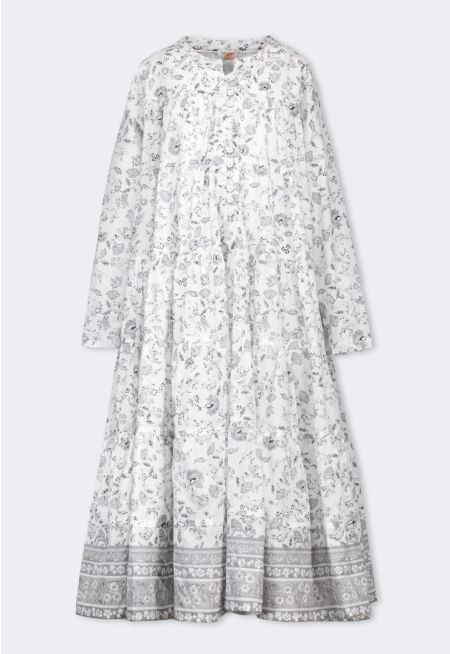 Floral Tiered Drop Waist Dress