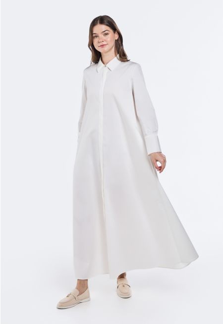 Solid Flared Maxi Dress
