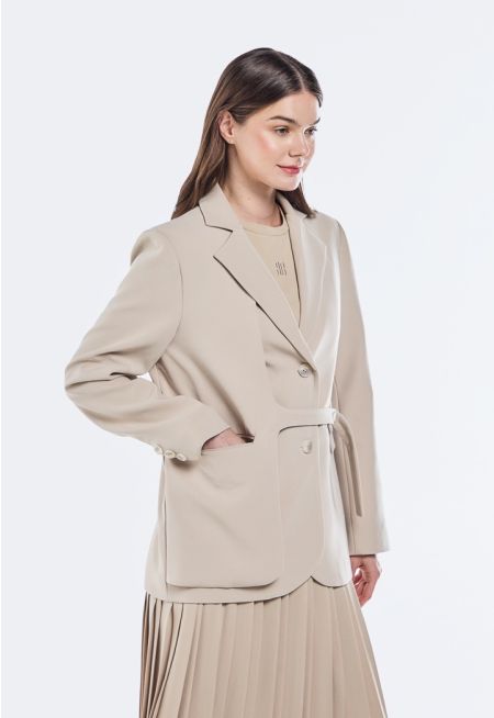 Solid Double Layer Blazer