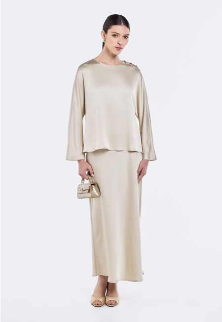 A-Line Satin Skirt
