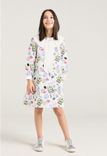 Keroppi Printed Long Sleeves Dress