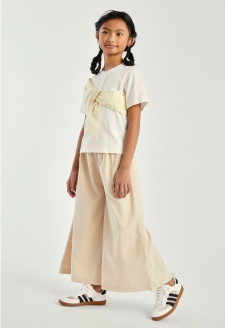 Solid Wide Leg Pants