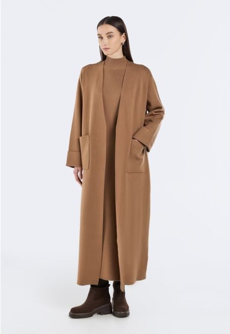 كارديجان محبوك مع اساور مطوية