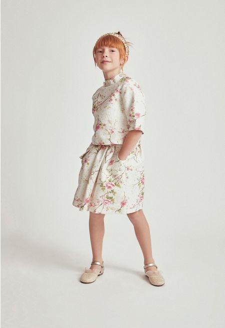 Floral Print Lurex Set (2PCS)