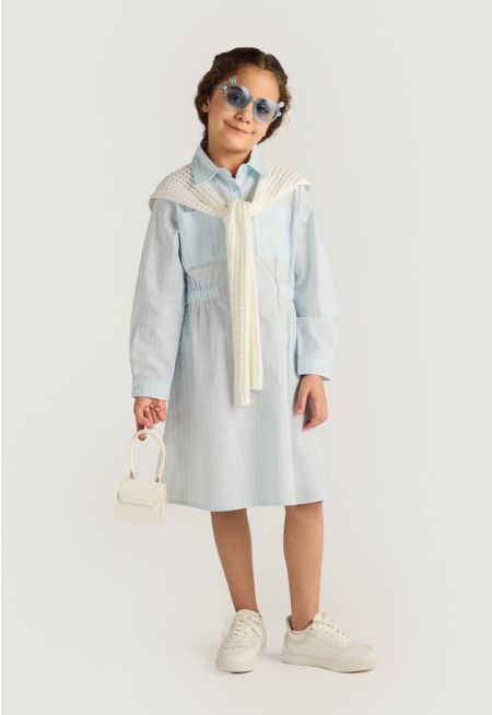 Striped Crochet Dress Combo (2PCS)