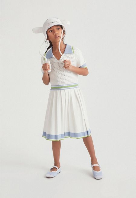 Knitted Cutwork Dress