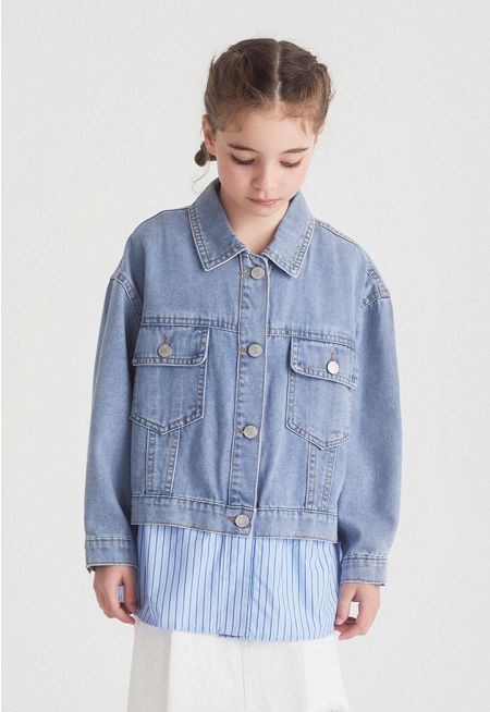 Jacket Jeans with Shirt Details