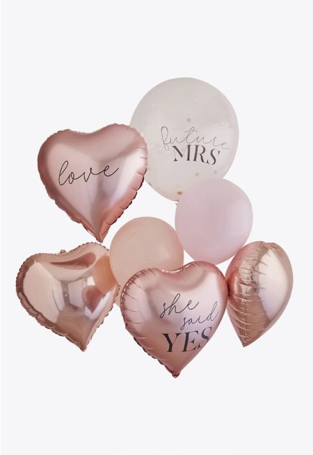 Rose Gold Hen Party Balloons Bundle