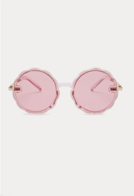 Kids Flower Shape Frame Sunglasses -Sale
