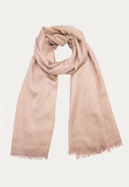 Fringes Faded Prints Scarf