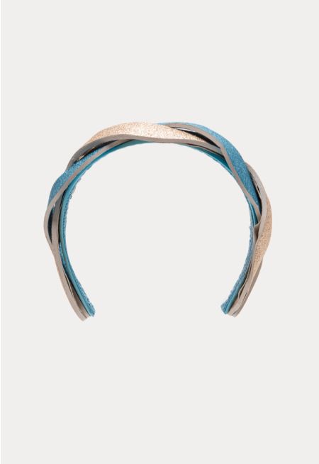 Two Tone Glittery Twisted  Headband -Sale