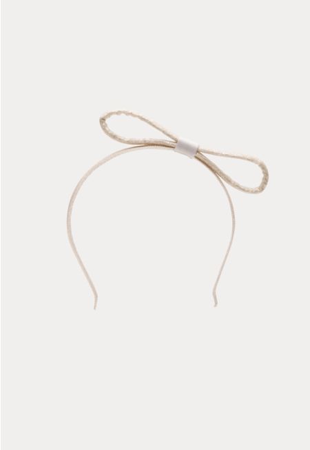 Lurex Lace Bow Tie Headband -Sale