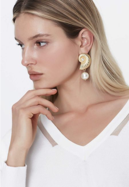 earrings Seashell pearl pearl