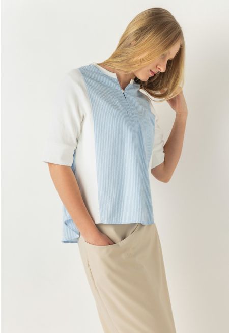 Striped Bodice Blouse