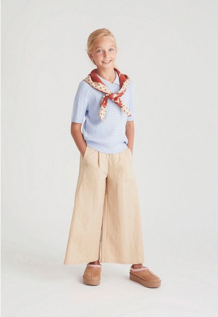 Pleated Palazzo Trouser