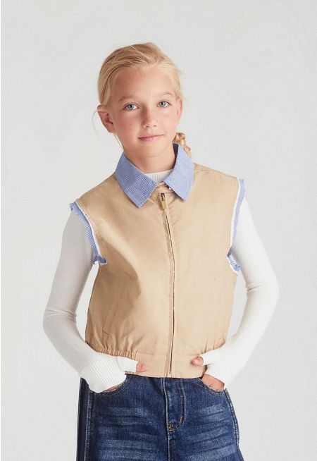 Essential Sleeveless Jacket
