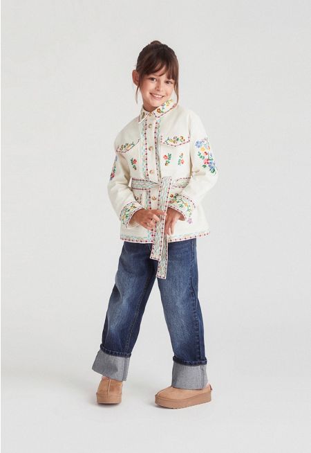 Cuffed-Hem Jeans Trouser