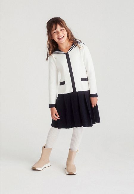 Sailor Collar Knit Dress