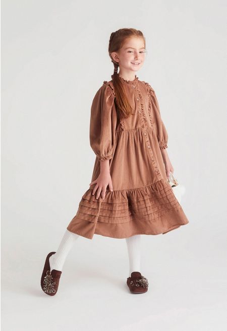 Flared Ruffled Dress