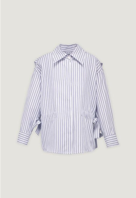Striped Shirt with Back Overlay