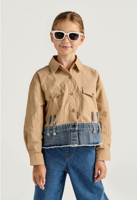Denim Hem Shirt
